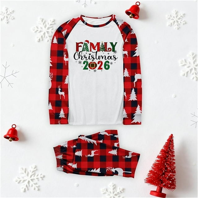 Pyjama de Noël à la Mode pour Famille Européenne et Ensemble Parent-Enfant