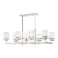 thumbnail image 2 of Livex Lighting Harding 8 Light Linear Chandelier in Polished Chrome, 2 of 9