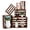 Brown, variant on Studyset Wooden Crates for Display 6 Pack, Rustic Farmhouse Wood Crate with Handle, 6 Pcs Decorative Wood Crates, Stackable Nesting Storage Baskets