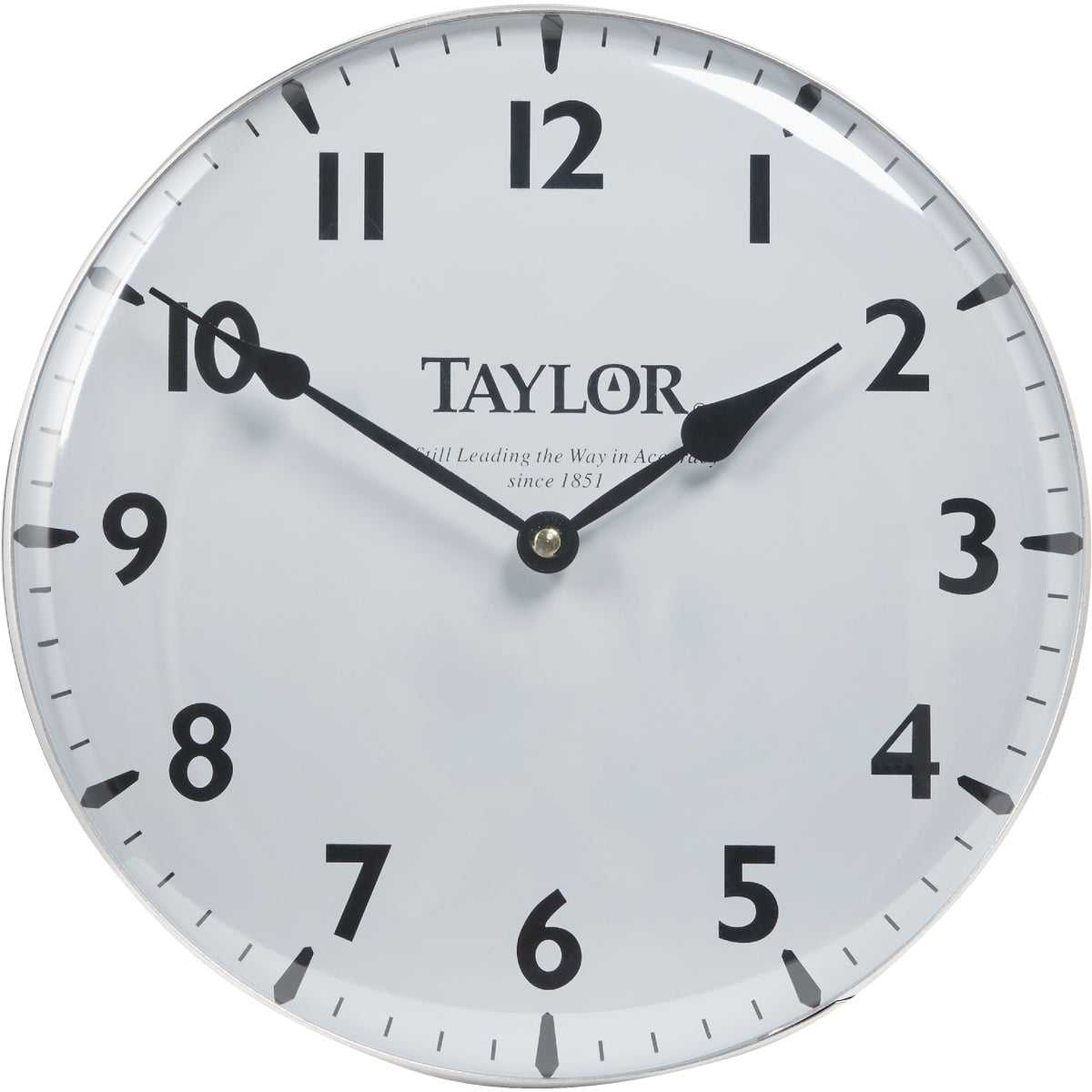 Taylor Indoor and Outdoor Clock, Home Decor for Garden, Patio, Pool, and Indoor Areas, 12-inch, White