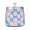 thumbnail image 7 of Yayeee Ashtray with Lid for Cigarette Smokeless Stainless Steel Home Ash Holder, Playful Daisy, 7 of 7