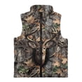 thumbnail image 4 of Garronmavis Deer Full Zip Vest Stand Collar Hunting Forests Boy Vest Size 2T Stylish Zipper Winter Sleeveless Jacket with Pockets Wind Proof Sleeveless Outwear Vests for Daily Life, 4 of 7