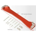 thumbnail image 4 of AJP Distributors JDM Rear Lower Suspension Chassis Aluminum Subframe Brace Support Tie Sway Bar Control Arm Red Compatible/Replacement For Honda Civic EJ EK EM 1996 1997 1998 1999 2000 96 97 98 99 00, 4 of 4