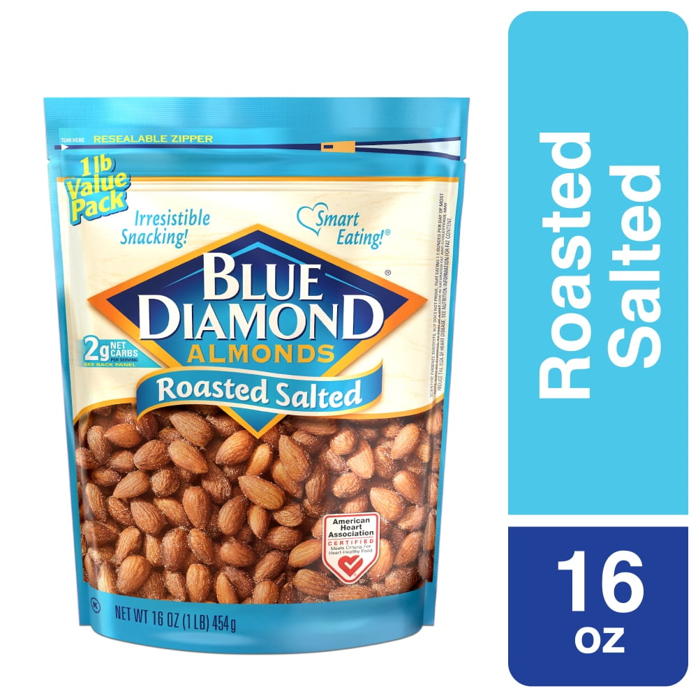 Blue Diamond Roasted Salted Almonds 16 oz - 5 Pack