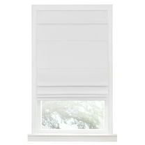 Live Life Cordless Roman 100% Blackout Window Shade 27" W x 64" L, White