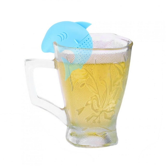 VIFER Infusor de té, colador de Hojas de té Resistente al Calor, Accesorio de Filtro, Silicona Linda con Forma de Animal, Azul