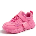 thumbnail image 5 of Nuevos zapatos deportivos para niños de otoño/invierno, superficie de cuero, zapatos informales de malla transpirable para correr, forro polar para estudiantes, 5 of 5