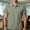 Army Green, variant on ZUBKTE Men's Solid Color Spread Collar T-Shirt Short Sleeve Breathable Versatile Summer Top