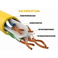 thumbnail image 3 of Cable Leader 25ft Cat6 Ethernet Patch Cable with Clear Boot, UTP, Pure Bare Copper, Yellow, 3 of 5