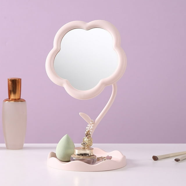 Nilvkv Miroir de Beauté de Rangement Tournesol, un Indispensable pour la Commode à la Maison, Miroir de Bureau pour Dortoir, Vous Rend Plus Adorable, Miroir de Beauté de Bureau Portable