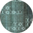 thumbnail image 1 of Ahgly Company Indoor Round Abstract Light Blue Modern Area Rugs, 8' Round, 1 of 4