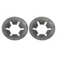thumbnail image 1 of Uxcell M8 Star Internal Tooth Lock Washers 100Pcs Push on Retaining Clips Manganese Steel Quick Speed Locking Washers Black, 1 of 7
