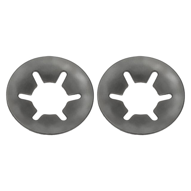 Uxcell M8 Star Internal Tooth Lock Washers 100Pcs Push on Retaining Clips Manganese Steel Quick Speed Locking Washers Black
