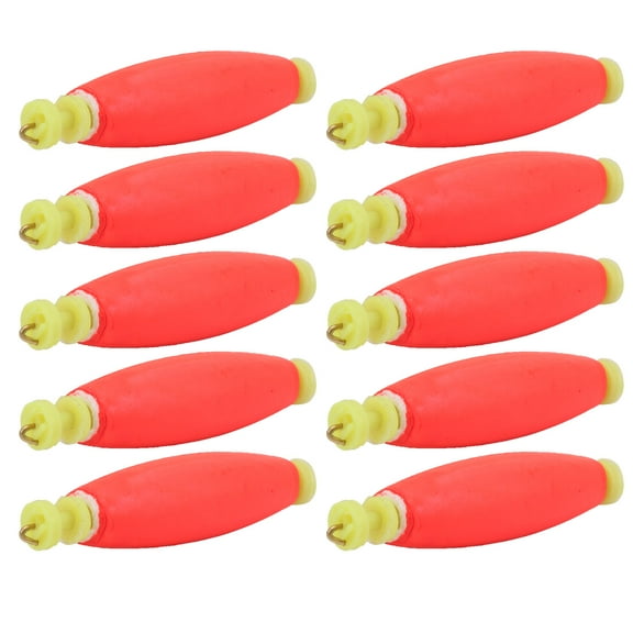 Tebru 10pcs/lot EVA Fishing Foam Spring Float Bobber Multi-Purpose Fish Feed Baits Oval Type Fishing Floats