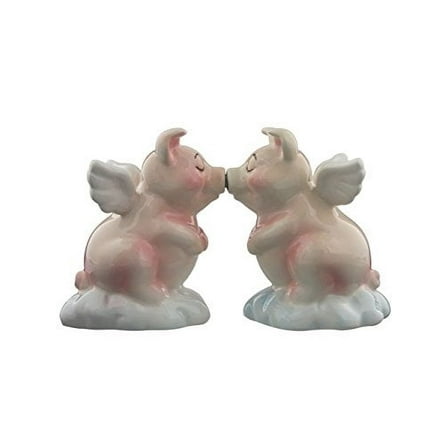 Pacific Trading 1 X When Pigs Fly Hog Heaven Magnetic Salt & Pepper Shaker Set S/P