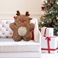 thumbnail image 3 of HongHeng Christmas Pillows Decorations Soft Plush Elk Shaped Pillow Xmas Throw Pillow Christmas Deer Pillow for Sofa Bedroom Living Home Holiday Party Decor Gifts, 3 of 5