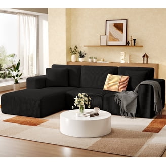 DHP Hartford Convertible Small Corner Couch, Queen Size, Space