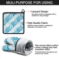 thumbnail image 7 of Blue Marble Gold Wave Pattern Kitchen Oven Mitt and Pot Holder Sets 2 Pcs for Baking, Cooking and Grilling, Heat Resistant Up To 392 °F, 7 of 7