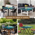 thumbnail image 5 of Teal Marble Gold Wave Pattern Square Fitted Tablecloth with Elastic Edge,Square Table Cover,Washable Elastic Table Cover for Home Kitchen Party Decor 34"x34", 5 of 6