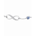 thumbnail image 3 of Pulsera Xtellar Plata Mujer Fina Amor Infinito Corazones Ajustable Color Plateado, 3 of 5