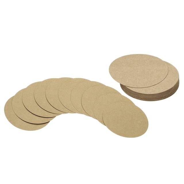 Uxcell 3inch Circle Card Stock, 36Pcs Round Shape Cutouts Paper, Kraft Color