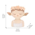thumbnail image 3 of Tkrady Small Fairy Head Planter, 4 Inches Girl Face Flower Pot ,1 Pack Pots, Cute Resin Cactus Planters with Drainage Decorations, Gift for Women and Garden Decor-A, 3 of 4