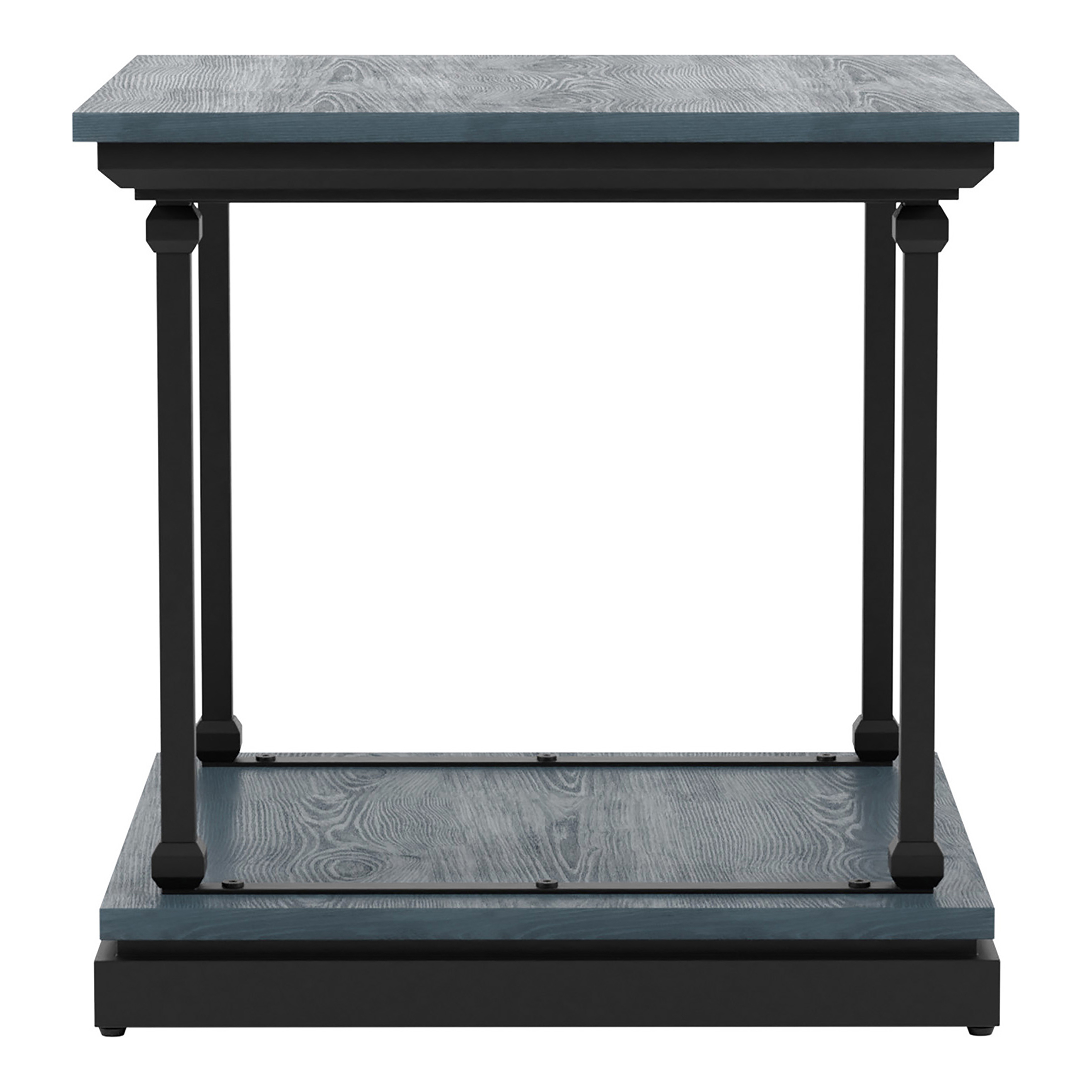 Furniture of America Laem 1-Shelf End Table, Antique Blue