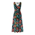 thumbnail image 4 of LYXSSBYX Boho Dresses for Women 2024 Women's Fashion Bohemian V-Neck Loose Sleeveless Print Ankle-Length Dress, 4 of 6