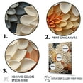 thumbnail image 3 of Designart "Beige Zinnias Collage" Zinnias Floater Framed Canvas Wall Art, 3 of 5