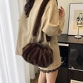 thumbnail image 3 of Jiibva Faux Fur Shoulder Bag for Women, Plush Ladies Clutch Purse Bag, Trendy Winter Furry Crossbody Bag Handbag, 3 of 7