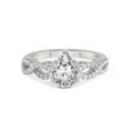 thumbnail image 3 of 3 Carat IGI Certified Pear Shape Lab Grown Diamond Engagement Ring | 14K White Gold | Lorene Twisted Shank Lab Diamond Ring | FG-VS1-VS2 Quality Friendly Diamonds, 3 of 5