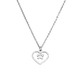 thumbnail image 3 of Collar Corazón Mujer con Dije de Huella de Perro LuckyLy Acero Inoxidable Paw plateado UNITALLA, 3 of 8