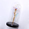 thumbnail image 4 of Gold Plated Rose Glass Lamp LED Lighted Golden Flower Gift LED Lighted Gift, 4 of 8
