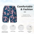 thumbnail image 5 of Lsque Mens Swim Trunks Lilies Flowers Pattern - Bathing Suit Compression Liner - Beach Swim Shorts Swimwear - (S-3XL) - Stretch Quick Dry -3X-Large, 5 of 9