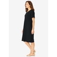 thumbnail image 3 of Woman Within Plus Size Perfect Short-Sleeve V-Neck Tee Dress, 3 of 6