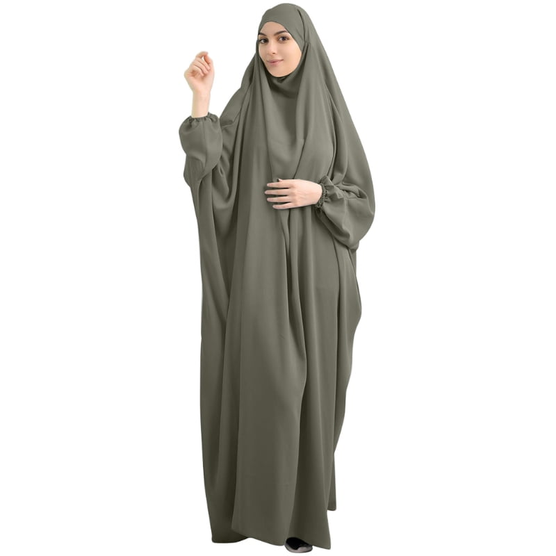 Women Muslim One-Piece Prayer Dress 