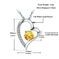 thumbnail image 4 of Emma Manor 14K White Gold Plated Forever Lover Heart Pendant Necklace For Women, 4 of 6