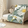 thumbnail image 2 of nygtbtfer Daisy Throw Flannel BlanketWhite Floral Blanket Throw Blanket for Couch Sofa Bed Soft Cozy Lightweight Fuzzy Plush Blanket Blankets Spring Summer Flower Decorations Blanket 50x60in, 2 of 6