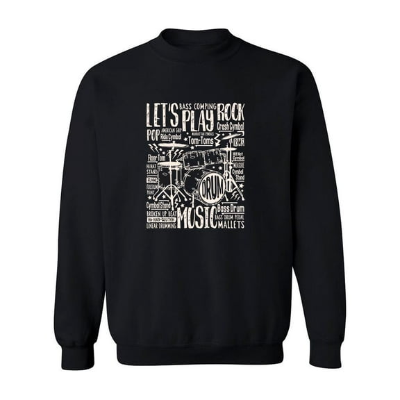 Let's Play Music Sweatshirt Men -Image by Shutterstock, Male XX-Large