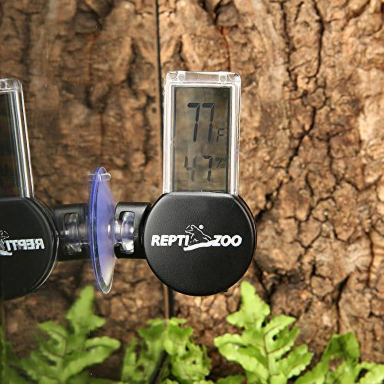 repti zoo SH126 Reptile Terrariums Digital Max Min Thermometer Hygrometer  With Probes Fit for Reptile Tanks Vivariums Brooders and Incubators