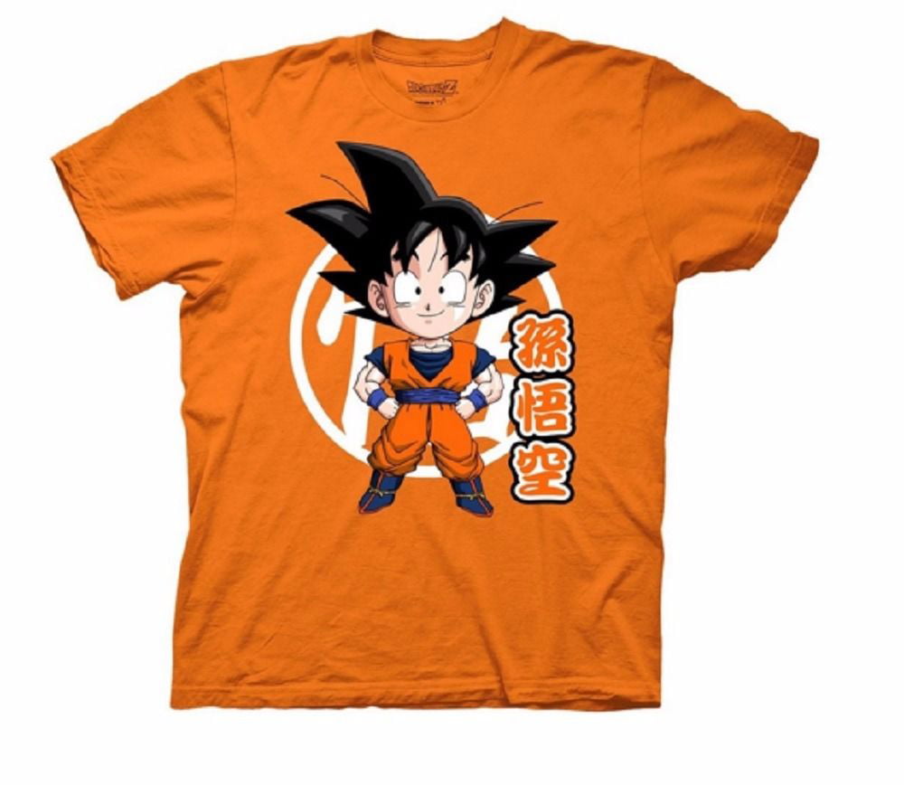 Dragon Ball Z Goku Chibi With Kanji Dragonball Adult Graphic Tee Shirt, Wal...