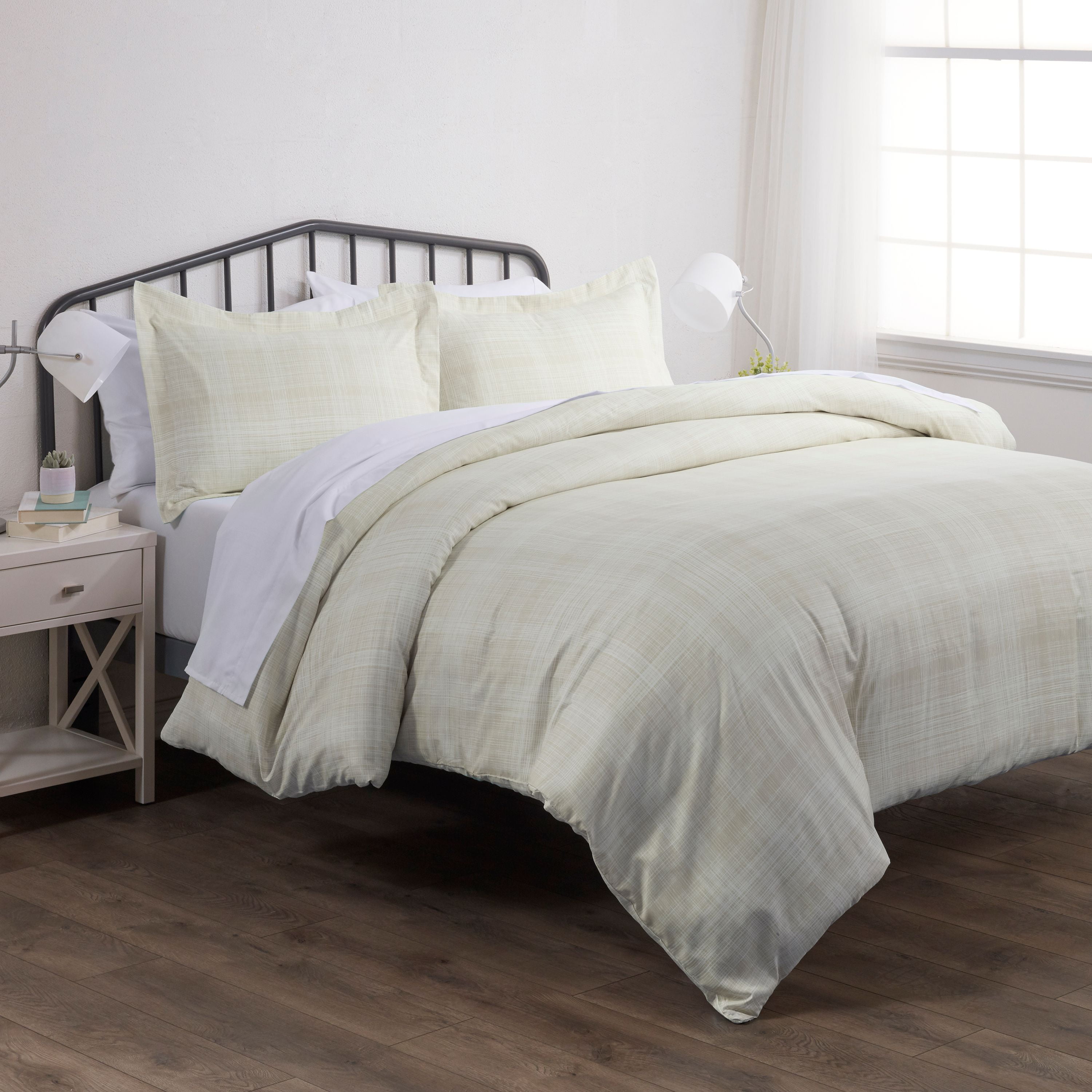 Noble Linens Ray Thatch Pattern Duvet Set 2-Piece Duvet Cover Set, Twin/TwinXL