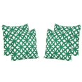 thumbnail image 1 of Noble House Mod Geometric Lattice Outdoor Cushion in Green and White (Set of 4), 1 of 7