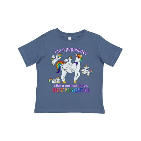 

Inktastic I m a Pegasister Like a Normal Sister but Magical Gift Toddler Boy or Toddler Girl T-Shirt