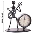 thumbnail image 3 of Creative Iron Stainless Steel Small Desk Clock Iron Retro Personality Clock Gift Birthday Gift Iron Table Alarm Clock With Musical Instruments Gadgets Decoration Craft, 3 of 8