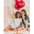 thumbnail image 3 of Ekouaer Pajama Set for Women 2 Piece Lounge Set Short Sleeve Tops and Shorts Soft Sleepwear, 3 of 7