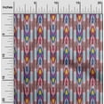 thumbnail image 1 of oneOone Viscose Jersey Fabric Stripe Ikat Decor Fabric Printed BTY 60 Inch Wide, 1 of 5