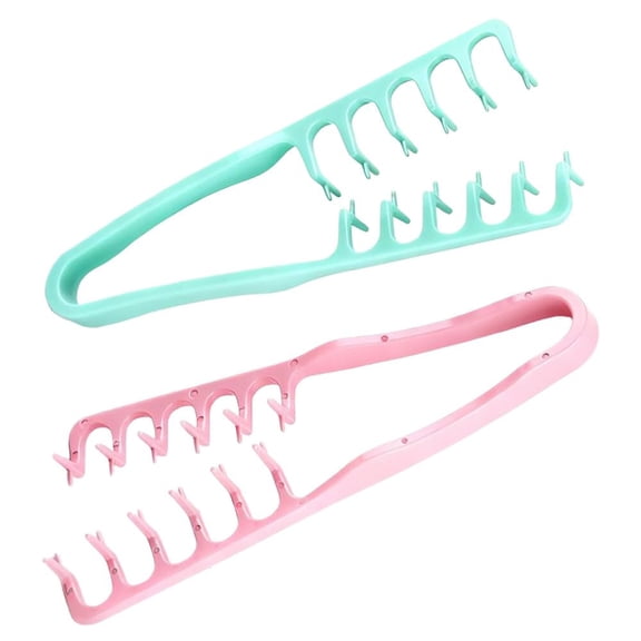 2PCS Texture Comb for Hair Styling, Volume Comb Root Lifter Tool, Wide Tooth Comb for Curls, Anti Frizz Hair Combs for Styling Men Women, Fluffy Hair Pick (Pink Blue)
