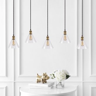 Safavieh Justine 6 Light 22 In. Dia. Adjustable Pendant, Brass
