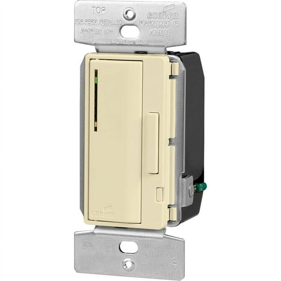 Cooper Accell AIM06-A-K Almond Master Smart Dimmer Light Switch 600W 120V Magnetic Low Voltage